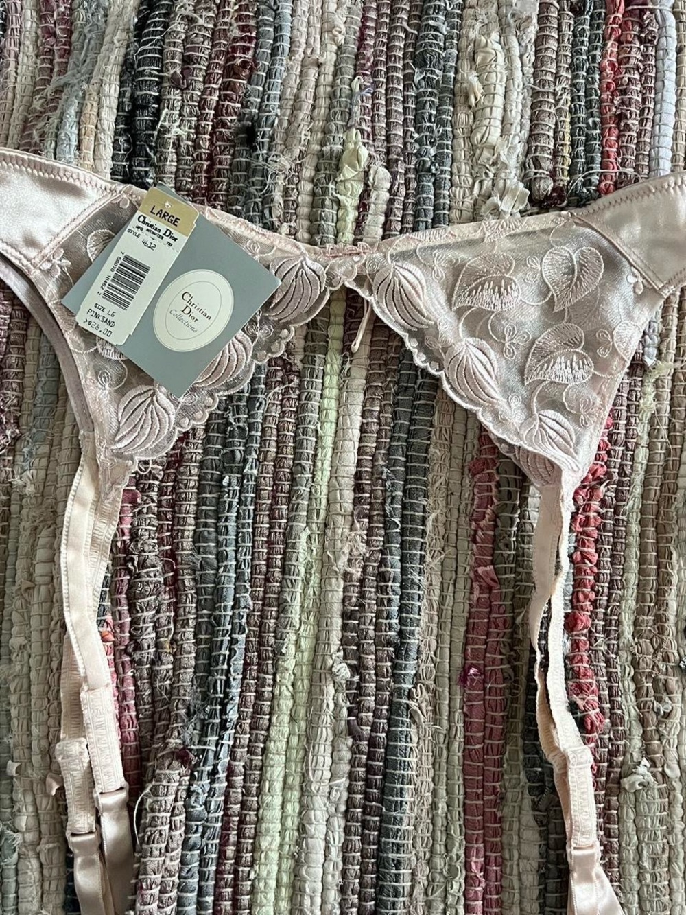 Christian Dior intimates vintage 80’s garter belt in color pink sand Style #4612